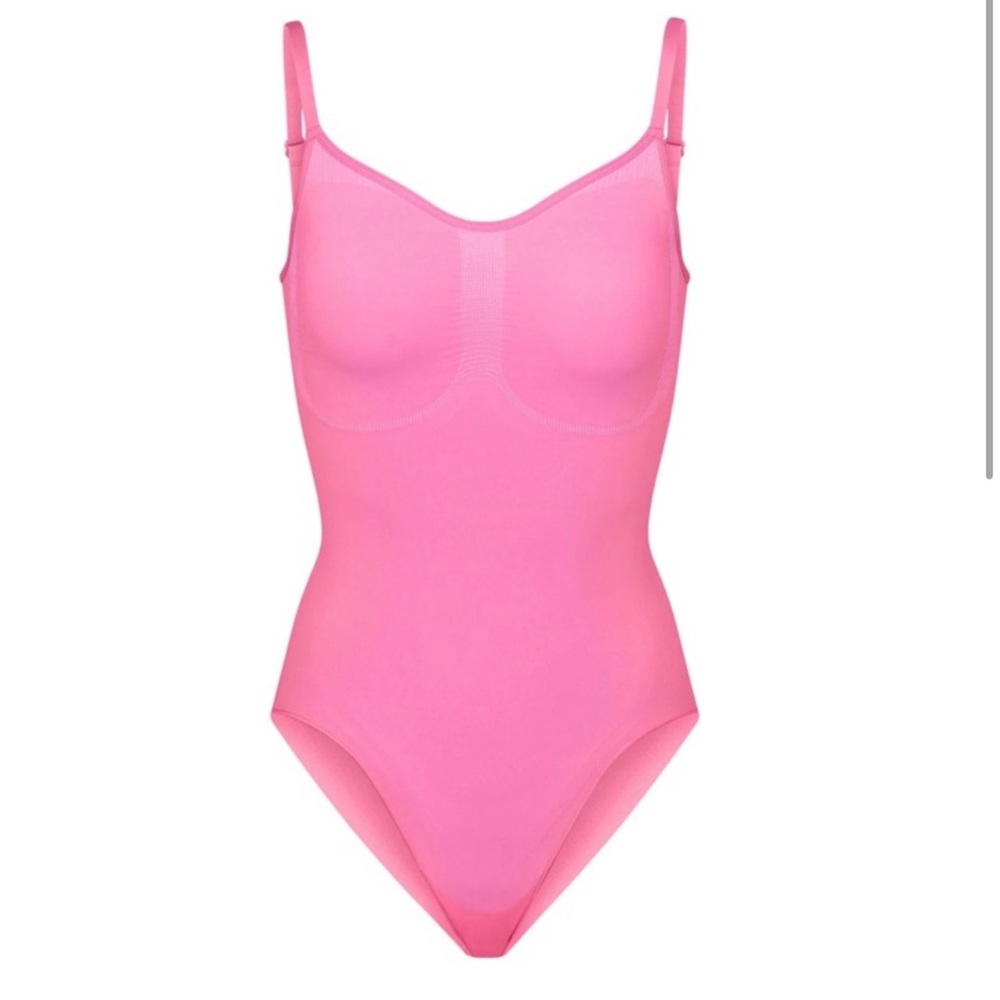 Skims Sculpting Bodysuit baby pink color